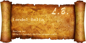 Lendel Bella névjegykártya
